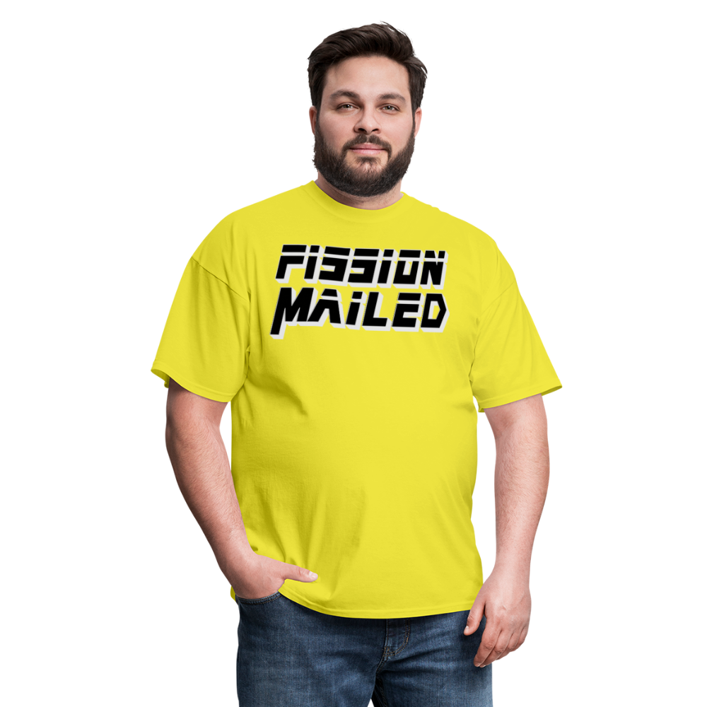 Fission Mailed Black & Gray Shadow Funny Videogame Quote & Meme Unisex Classic T-Shirt - yellow