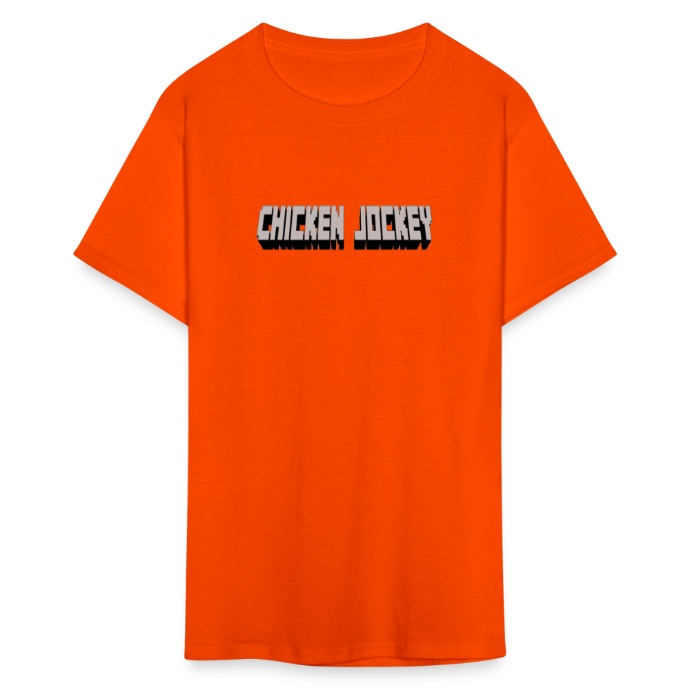 Chicken Jockey Gray Unisex Classic T-Shirt - orange