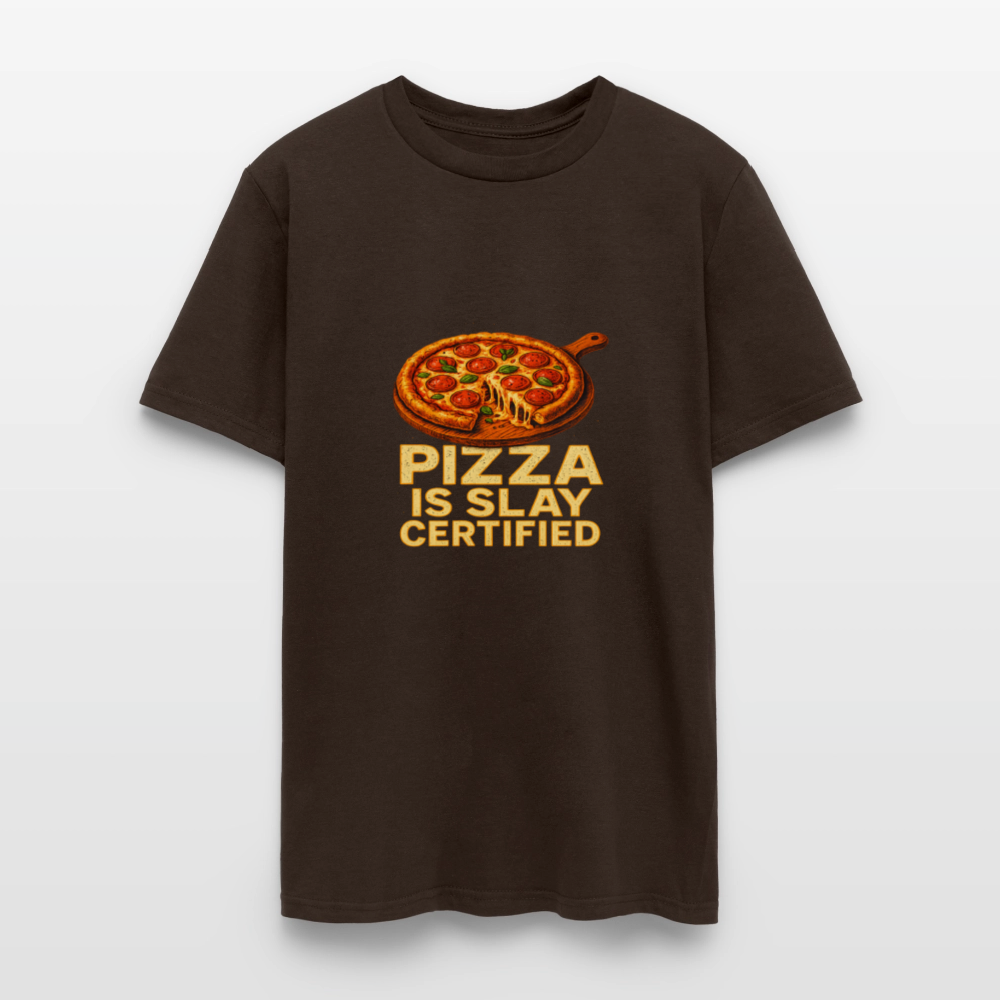 Pizza Is Slay Certified Funny Meme Gift for Pizza Lovers Unisex Classic T-Shirt - brown