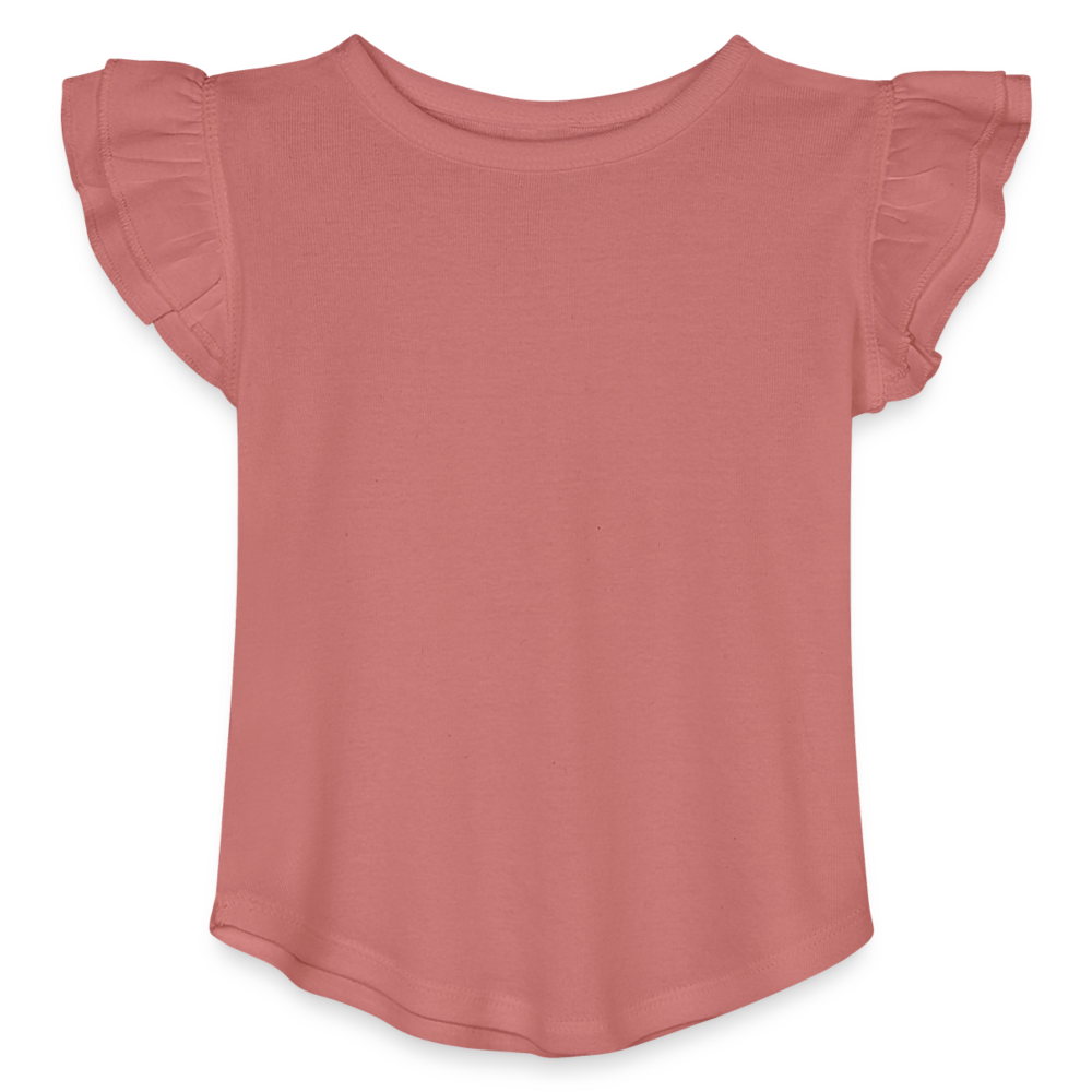 Customizable Toddler Girls Flutter T-shirt ADD YOUR OWN PHOTO, IMAGES, DESIGNS, QUOTES AND MORE - mauve