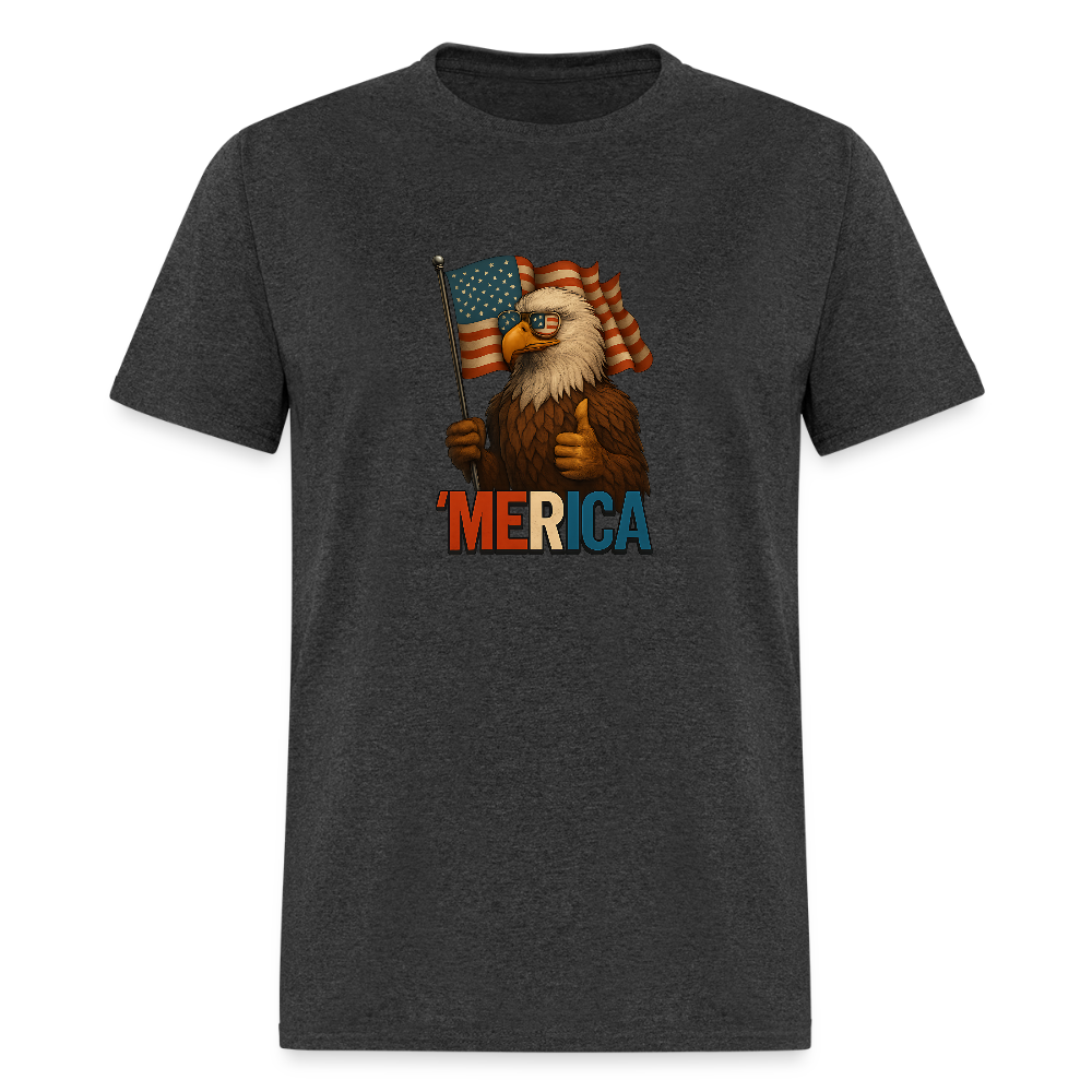 Thumbs Up Merica Eagle 4th of July Funny and Patriotic Unisex Classic T-Shirt - heather black