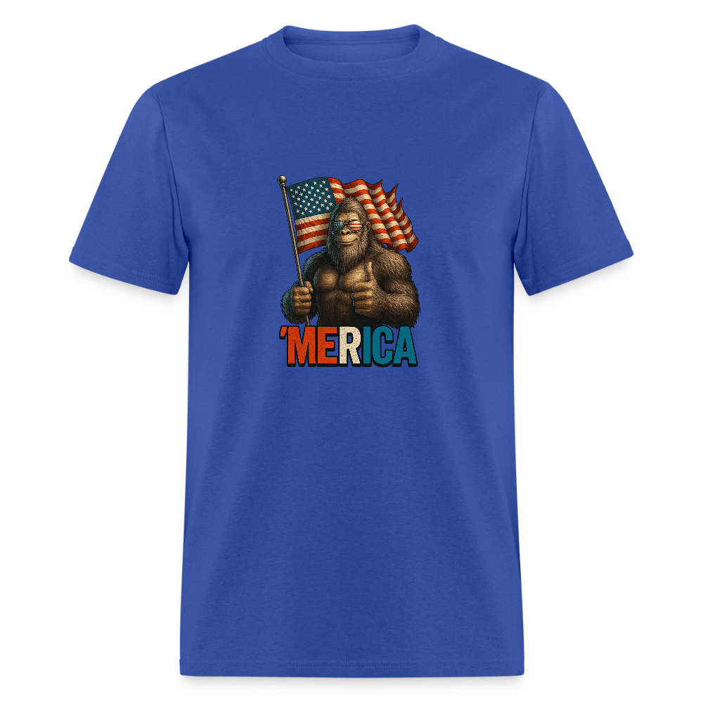 Thumbs Up Merica Big Foot 4th of July Funny and Patriotic Unisex Classic T-Shirt - royal blue