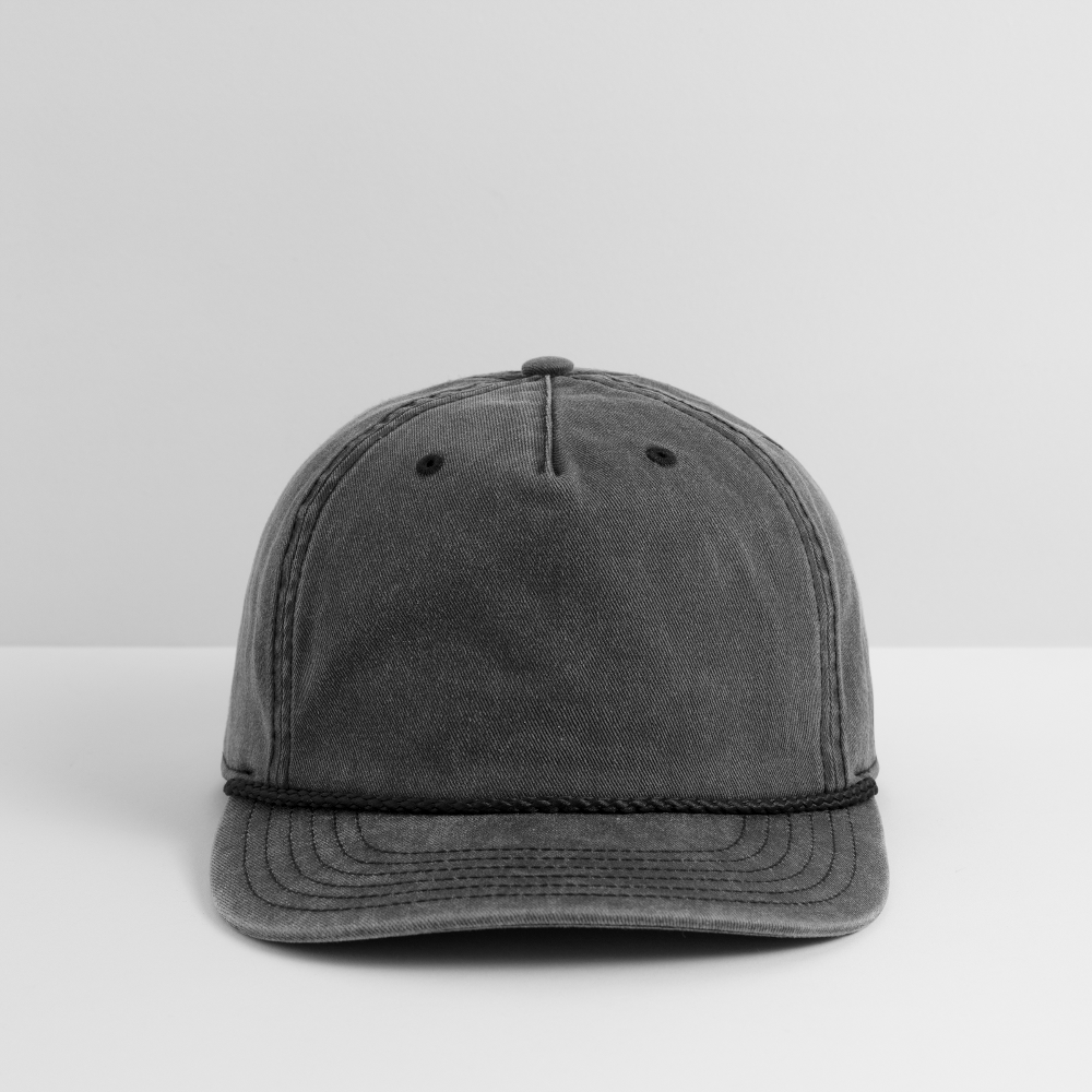 Customizable Vintage Washed Rope Cap ADD YOUR OWN PHOTO, IMAGES, DESIGNS, QUOTES AND MORE - washed black