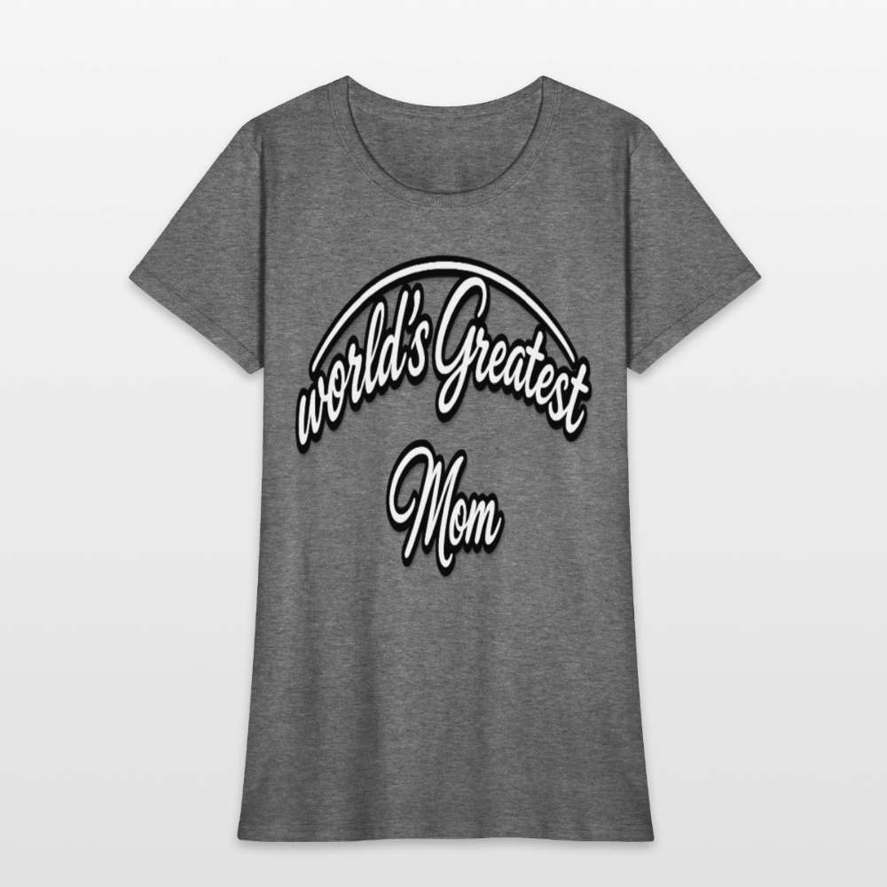 World's Greatest Mom Script Quote Women's T-Shirt - graphite heather