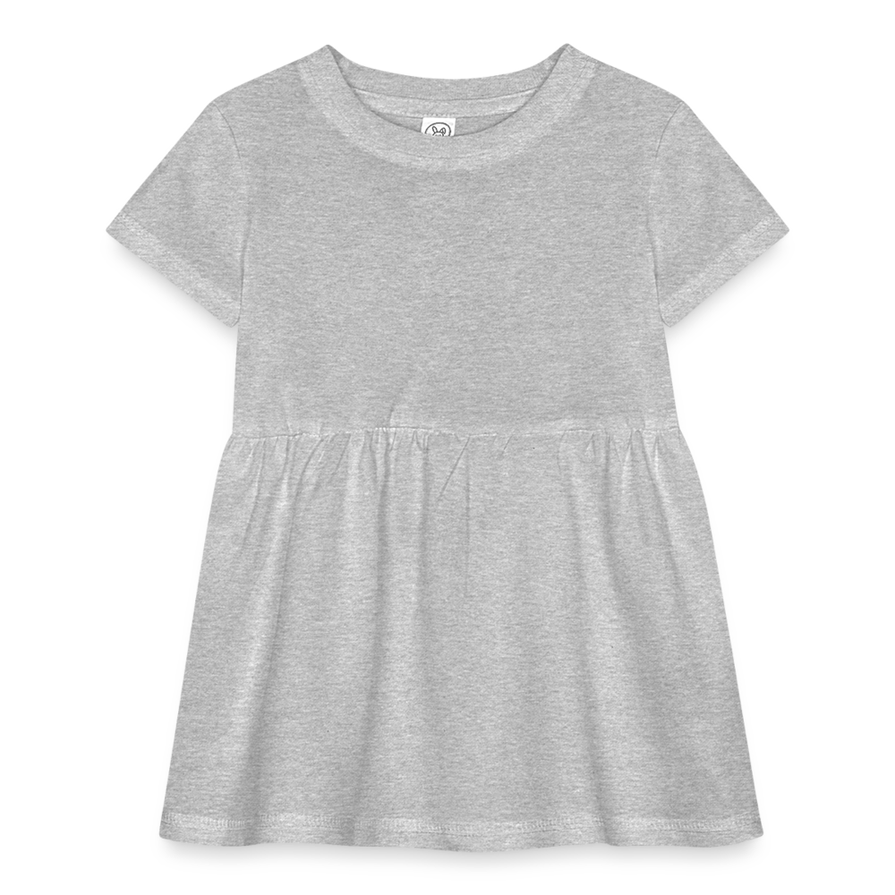 Customizable Infant Baby Rib Dress ADD YOUR OWN PHOTO, IMAGES, DESIGNS, QUOTES AND MORE - heather grey