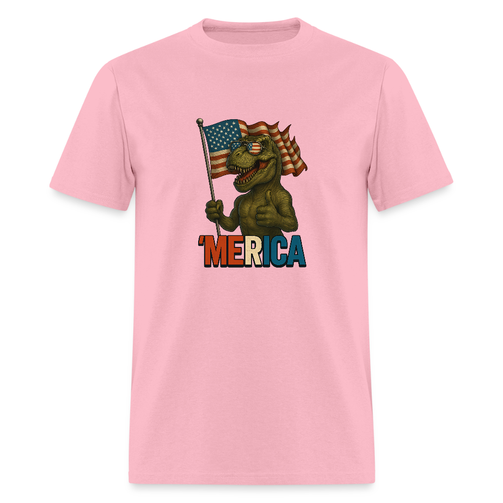 Thumbs Up Merica T Rex 4th of July Funny and Patriotic Unisex Classic T-Shirt - pink