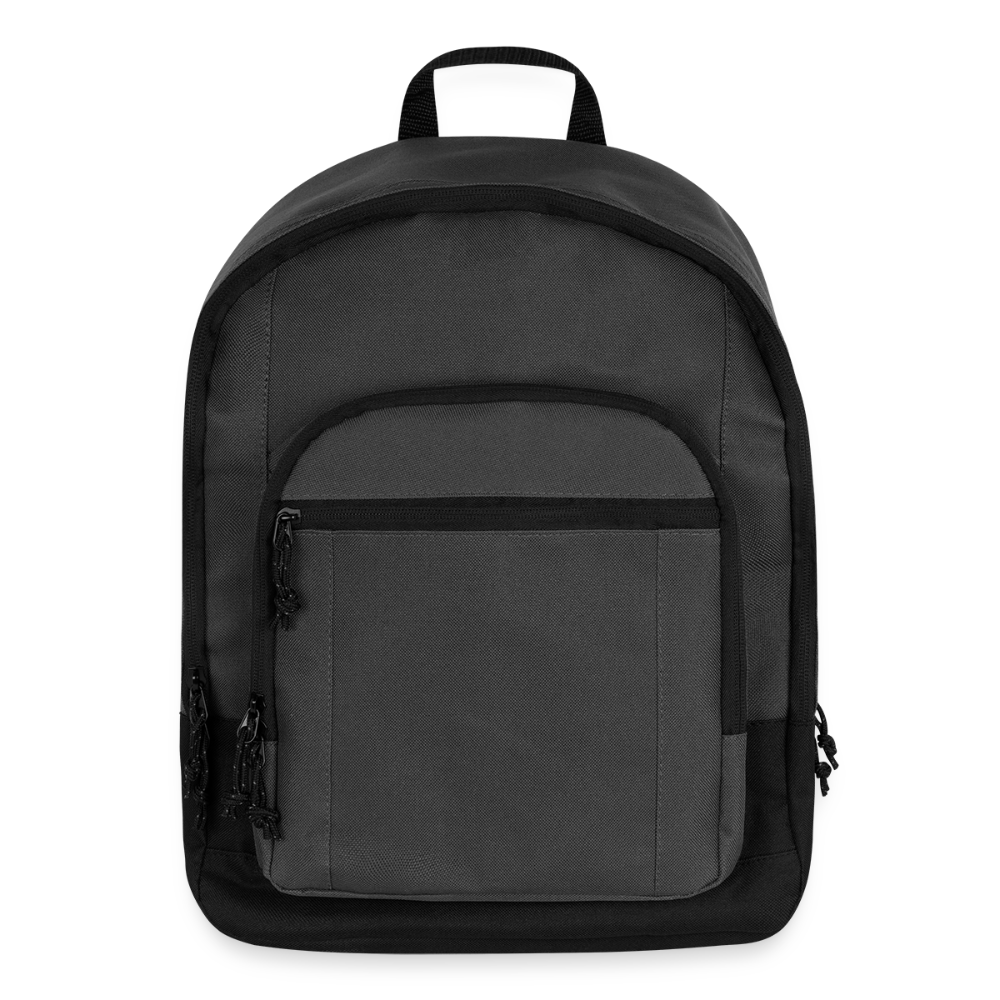 Customizable Basic Backpack ADD YOUR OWN PHOTO, IMAGES, DESIGNS, QUOTES AND MORE - charcoal grey