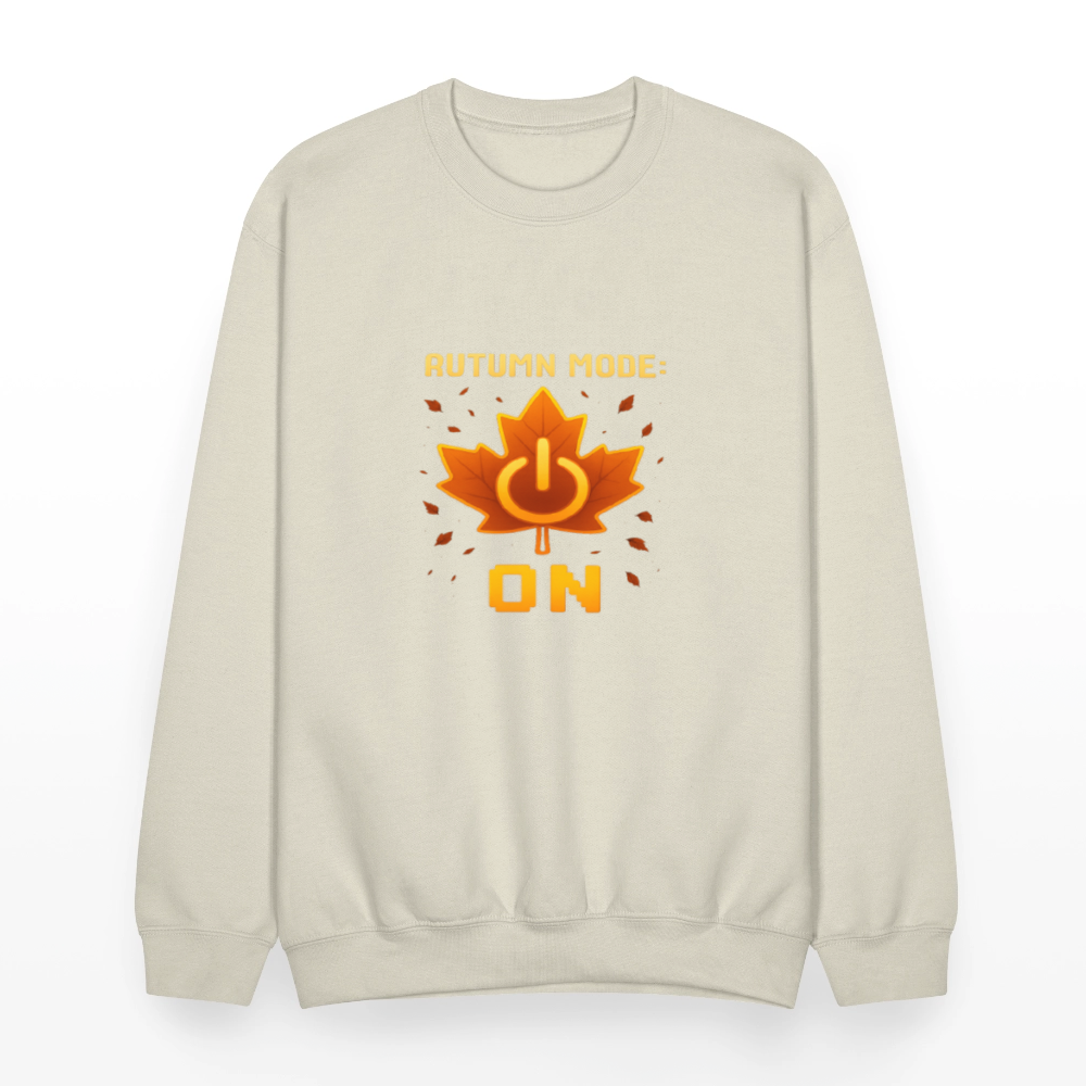 Autumn Mode On Funny Fall Quote Crewneck Sweatshirt - Sand