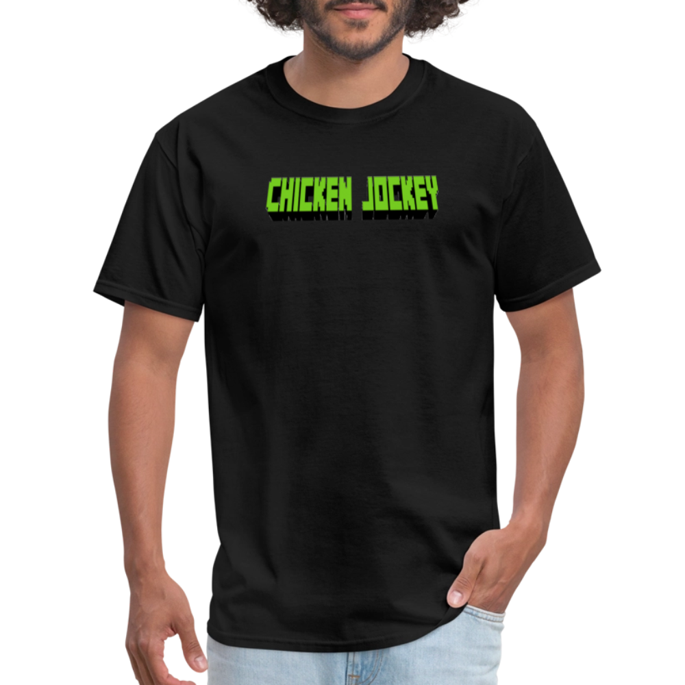 Chicken Jockey Green Unisex Classic T-Shirt - black