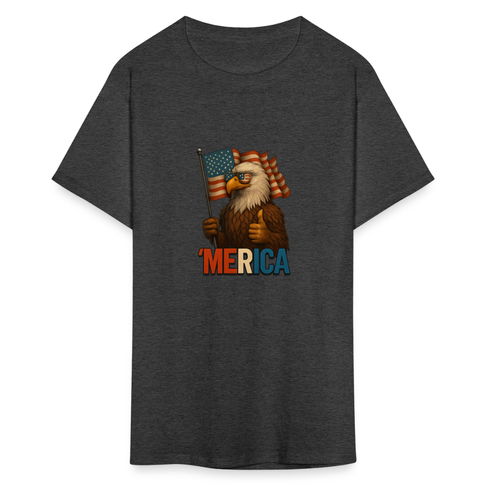 Thumbs Up Merica Eagle 4th of July Funny and Patriotic Unisex Classic T-Shirt - heather black