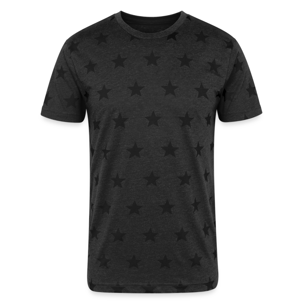 Customizable Unisex Adult Star Printed T-Shirt ADD YOUR OWN PHOTO, IMAGES, DESIGNS, QUOTES AND MORE - charcoal star 