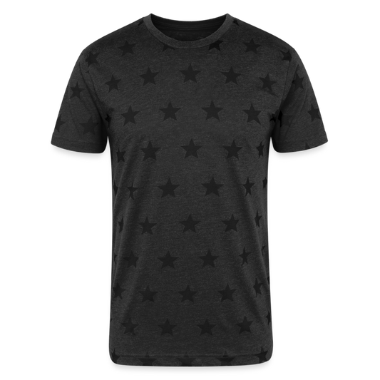 Customizable Unisex Adult Star Printed T-Shirt ADD YOUR OWN PHOTO, IMAGES, DESIGNS, QUOTES AND MORE - charcoal star 