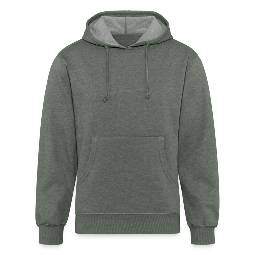 Customizable Unisex Organic Hoodie ADD YOUR OWN PHOTO, IMAGES, DESIGNS, QUOTES AND MORE - heather military green