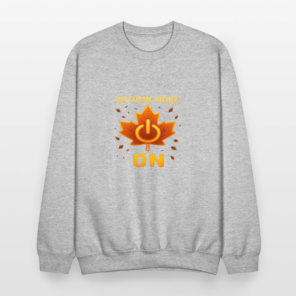 Autumn Mode On Funny Fall Quote Crewneck Sweatshirt - heather gray