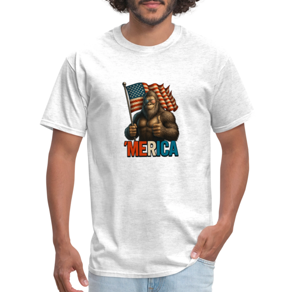 Thumbs Up Merica Big Foot 4th of July Funny and Patriotic Unisex Classic T-Shirt - light heather gray