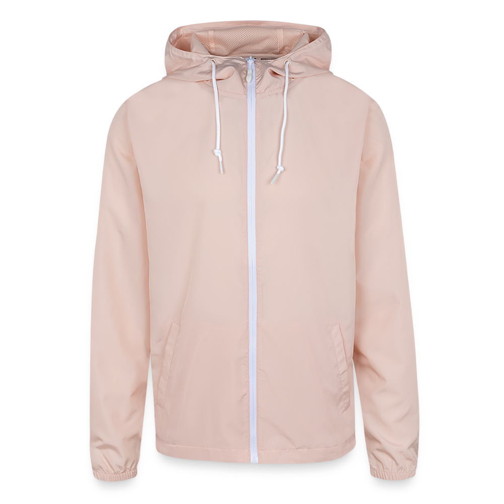 Customizable Unisex Lightweight Windbreaker Jacket ADD YOUR OWN PHOTO, IMAGES, DESIGNS, QUOTES AND MORE - blush pink 