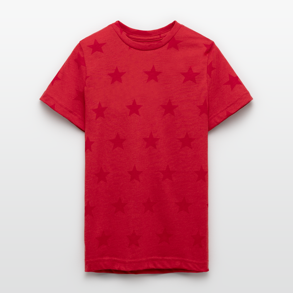 Customizable Kid's 5 Star Print T-Shirt ADD YOUR OWN PHOTO, IMAGES, DESIGNS, QUOTES AND MORE - red star