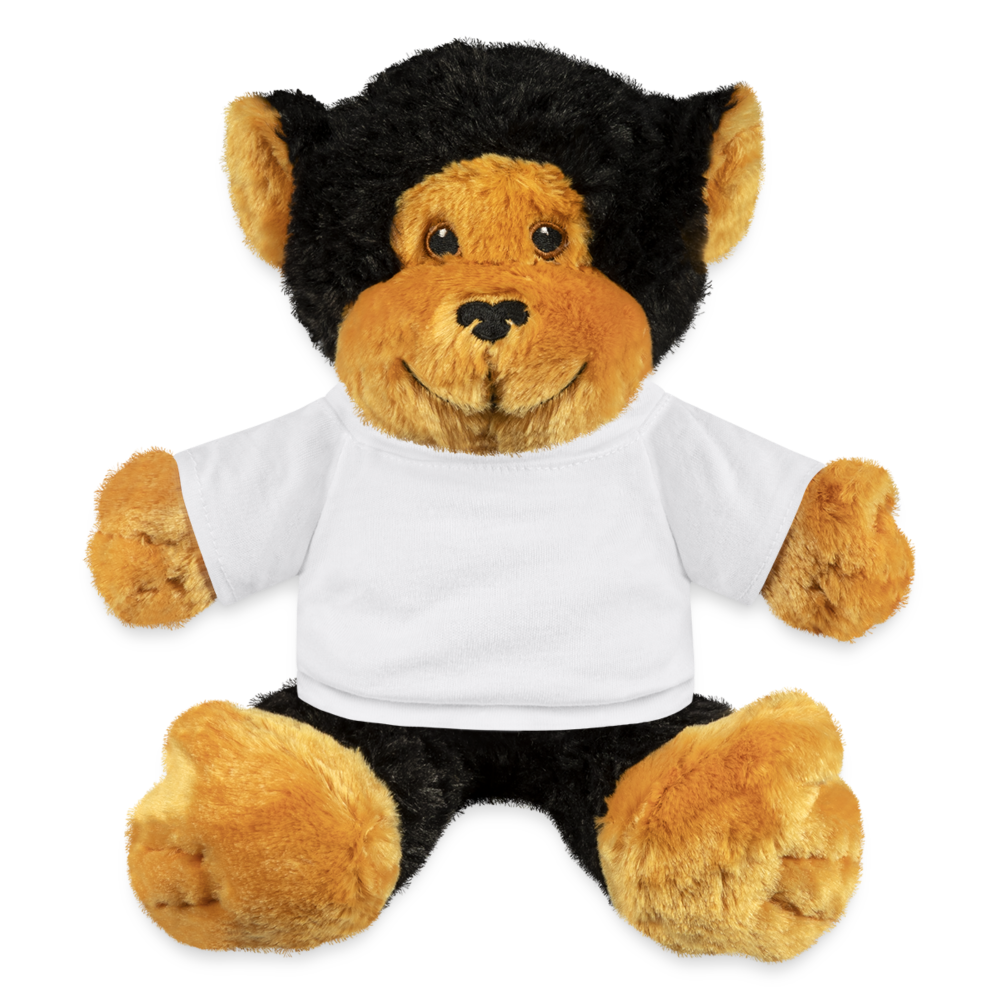 Customizable Monkey Plushie ADD YOUR OWN PHOTO, IMAGES, DESIGNS, QUOTES AND MORE - white