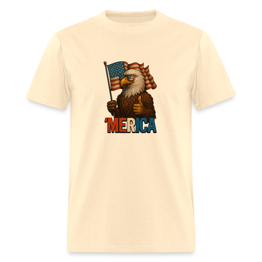 Thumbs Up Merica Eagle 4th of July Funny and Patriotic Unisex Classic T-Shirt - natural