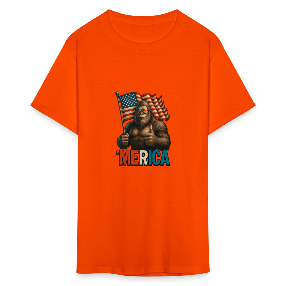 Thumbs Up Merica Big Foot 4th of July Funny and Patriotic Unisex Classic T-Shirt - orange