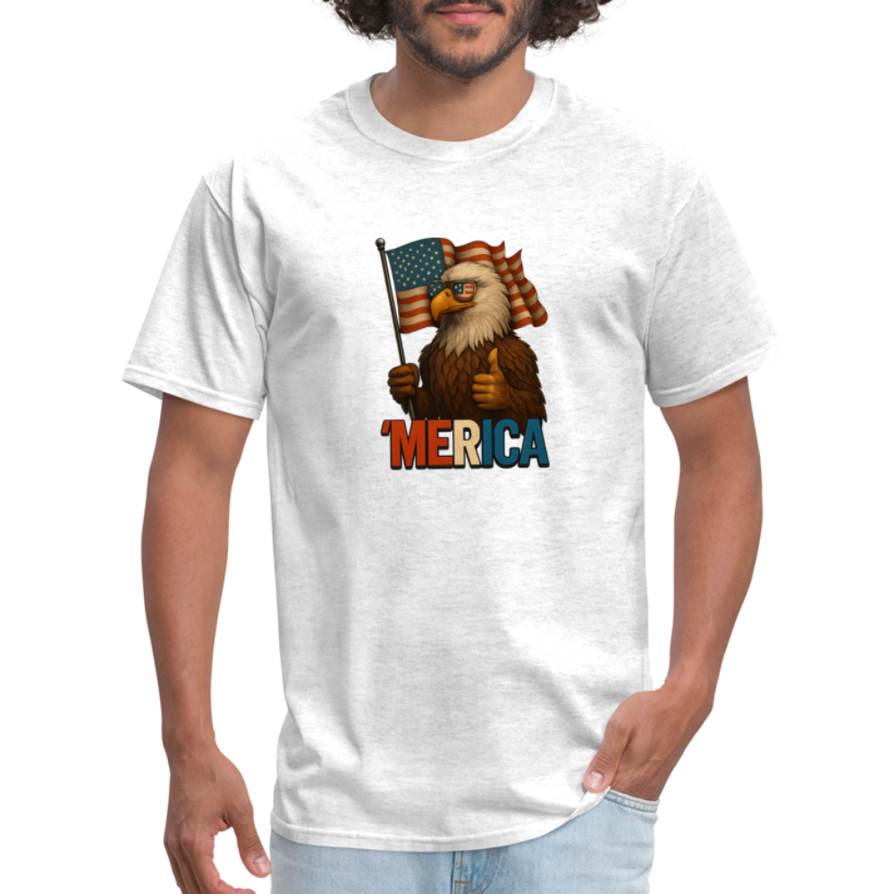 Thumbs Up Merica Eagle 4th of July Funny and Patriotic Unisex Classic T-Shirt - light heather gray