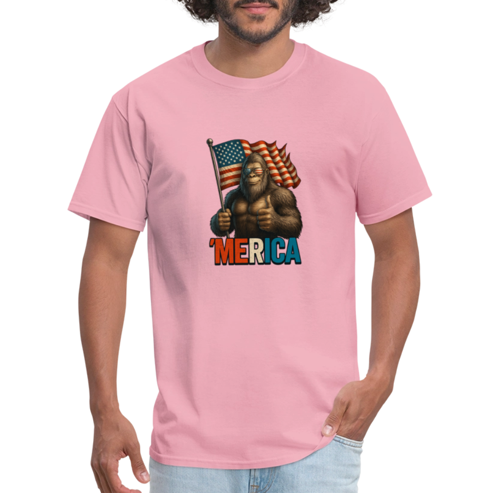 Thumbs Up Merica Big Foot 4th of July Funny and Patriotic Unisex Classic T-Shirt - pink