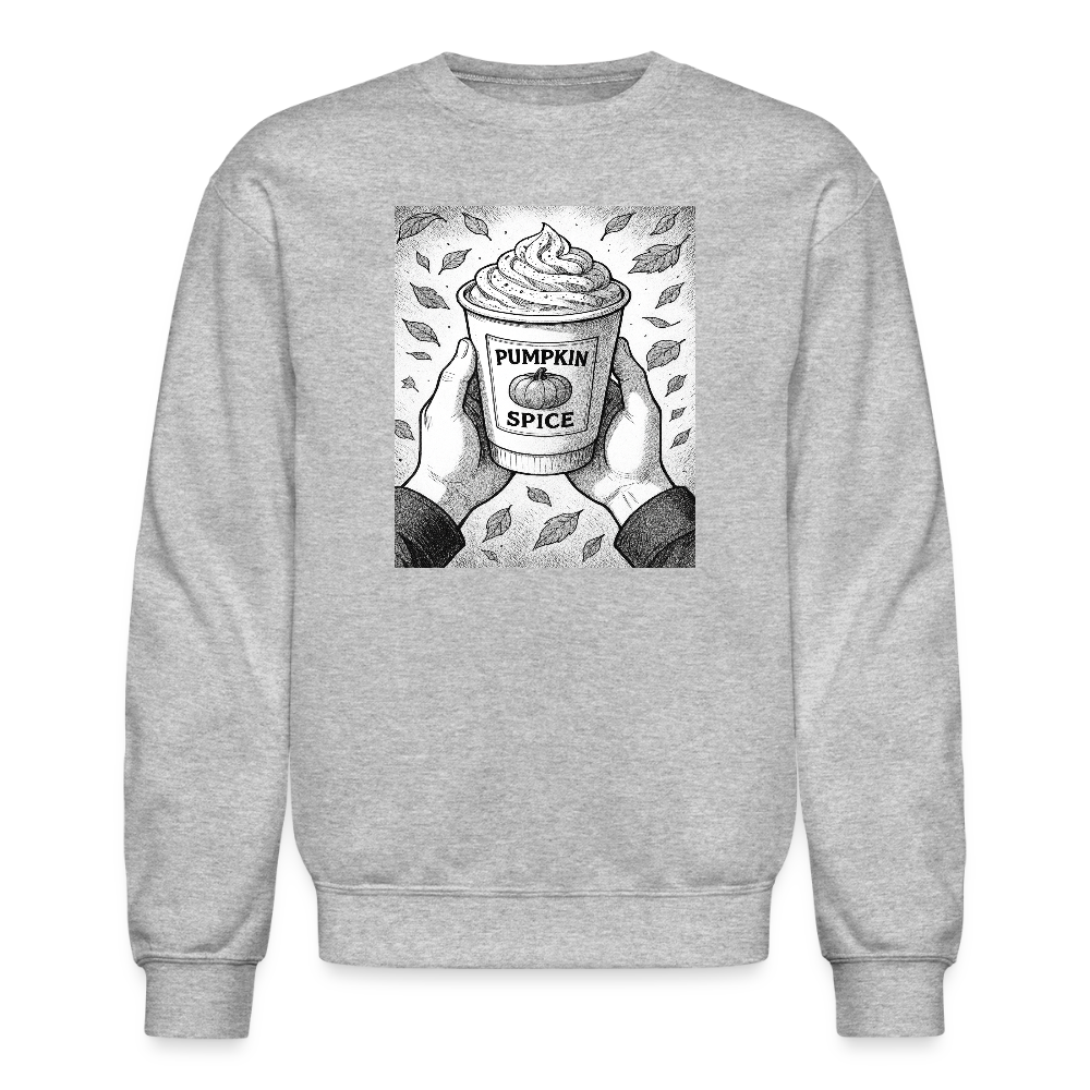 Pumpkin Spice Latte Season Design Crewneck Sweatshirt - heather gray