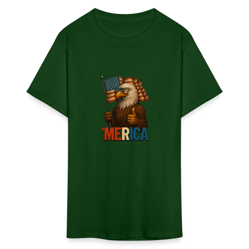 Thumbs Up Merica Eagle 4th of July Funny and Patriotic Unisex Classic T-Shirt - forest green