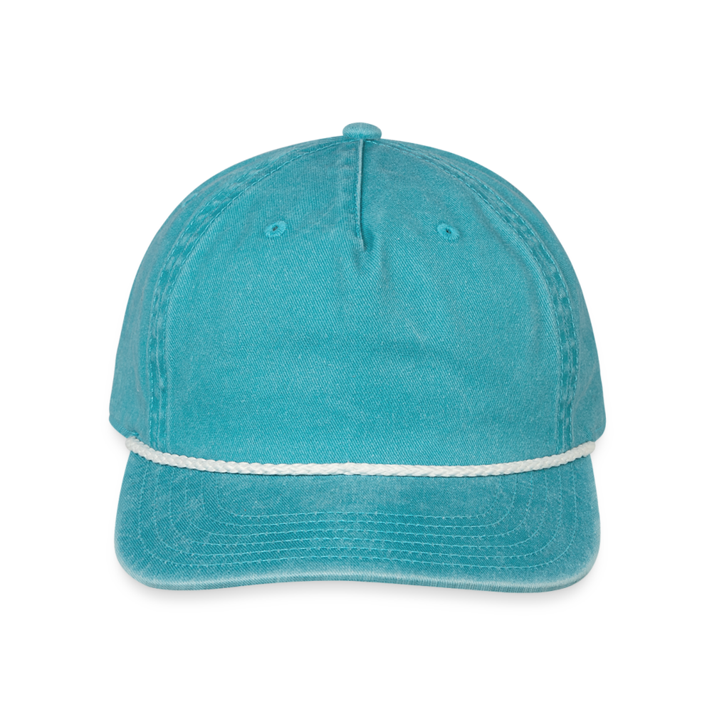 Customizable Vintage Washed Rope Cap ADD YOUR OWN PHOTO, IMAGES, DESIGNS, QUOTES AND MORE - faded turquoise