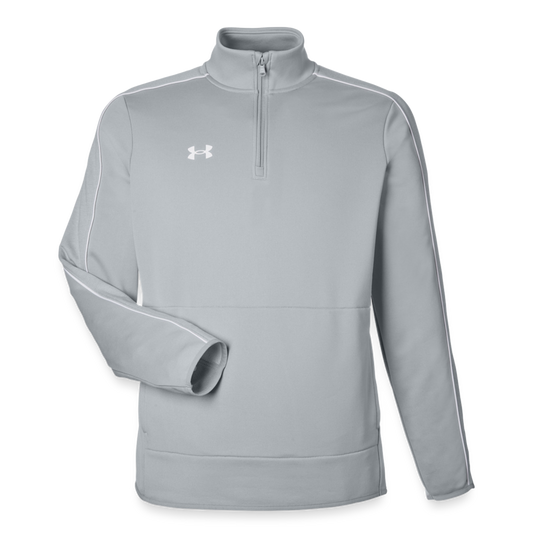 Customizable Under Armour Under Armour Men's Command Quarter Zip 2.0 ADD YOUR OWN PHOTO, IMAGES, DESIGNS, QUOTES AND MORE - light gray