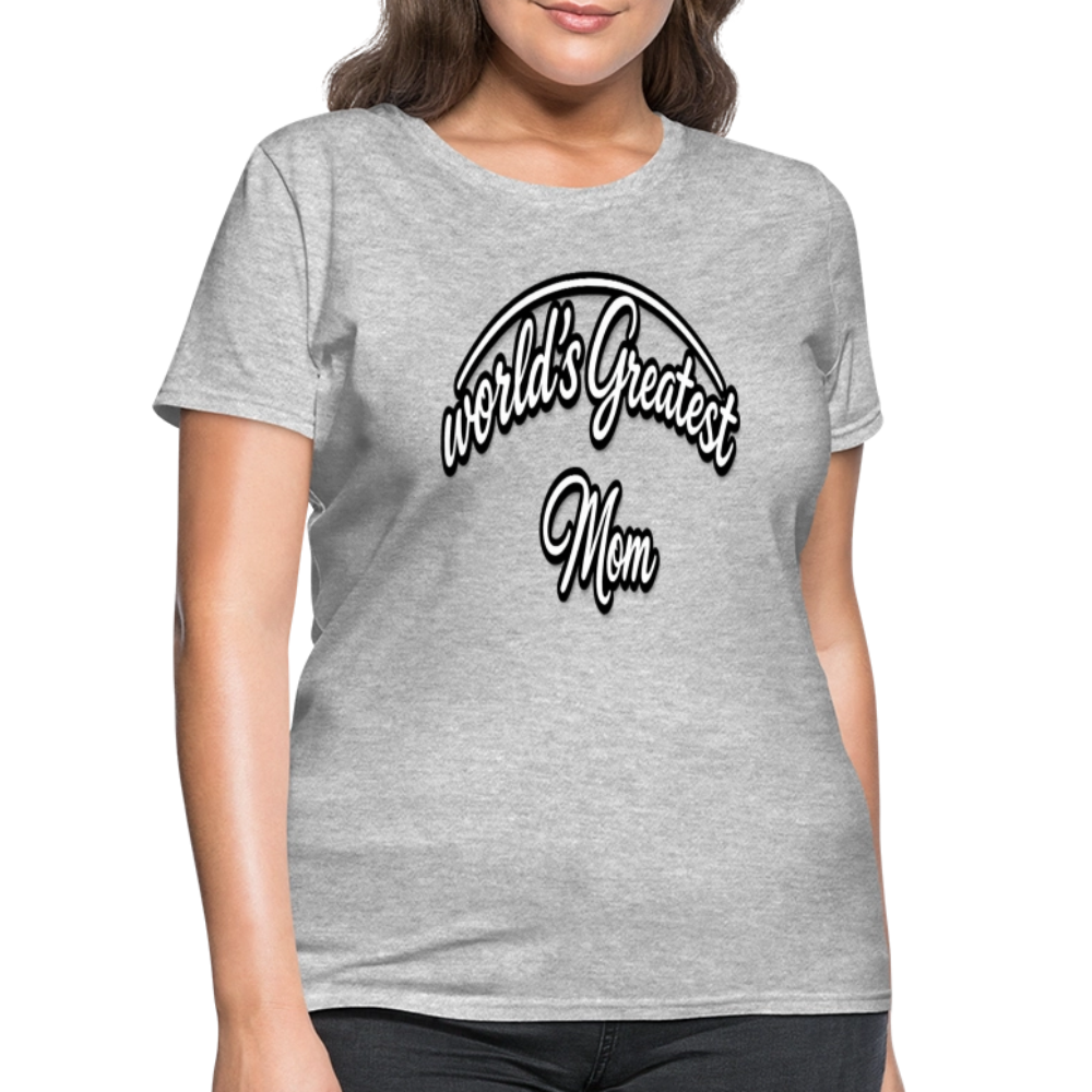 World's Greatest Mom Script Quote Women's T-Shirt - heather gray