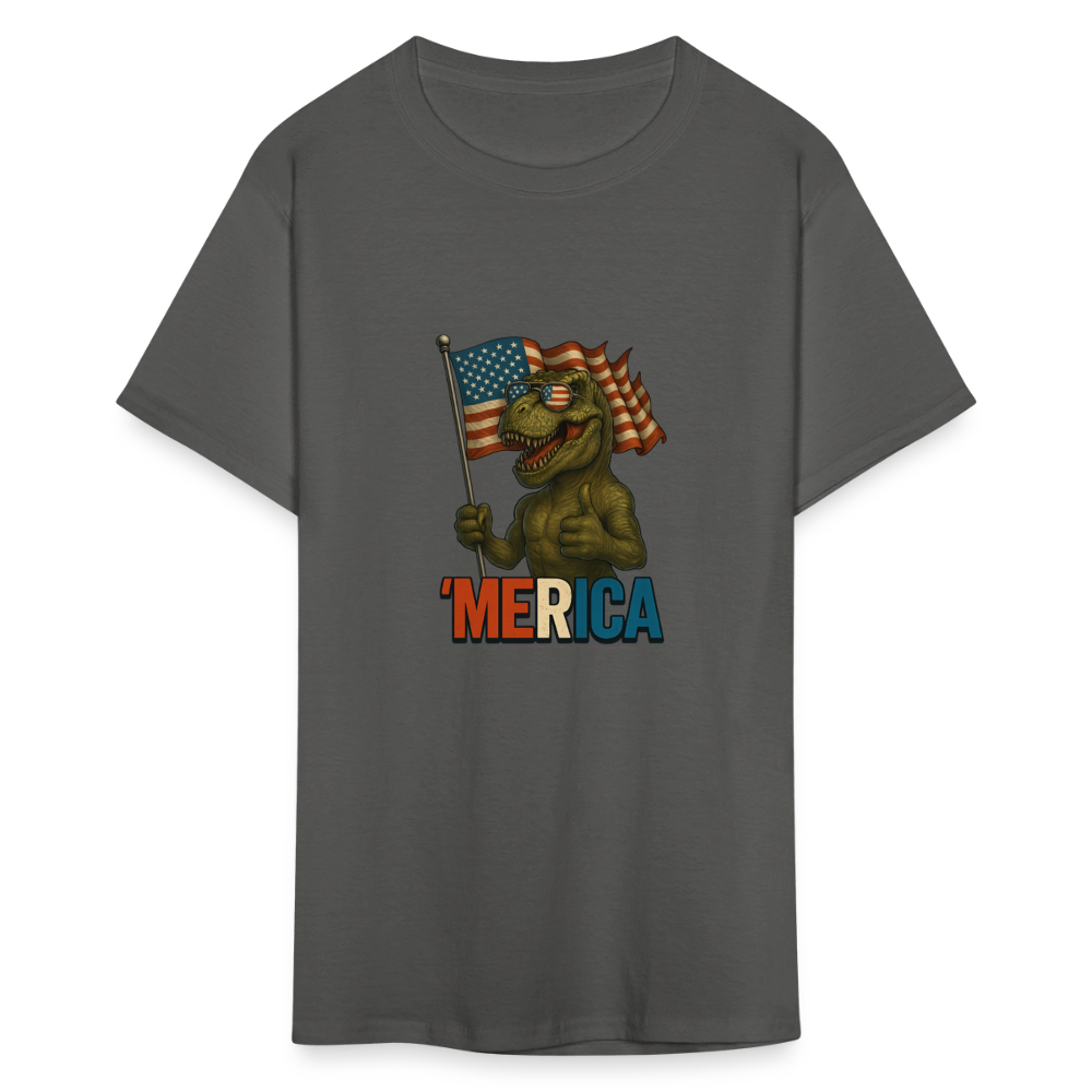 Thumbs Up Merica T Rex 4th of July Funny and Patriotic Unisex Classic T-Shirt - charcoal