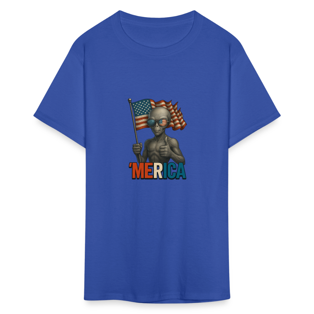 Thumbs Up Merica Alien 4th of July Funny and Patriotic Unisex Classic T-Shirt - royal blue