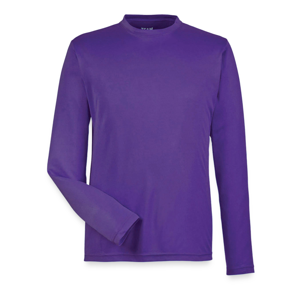 Customizable Men's Zone Performance Long-Sleeve T-Shirt ADD YOUR OWN PHOTO, IMAGES, DESIGNS, QUOTES AND MORE - purple