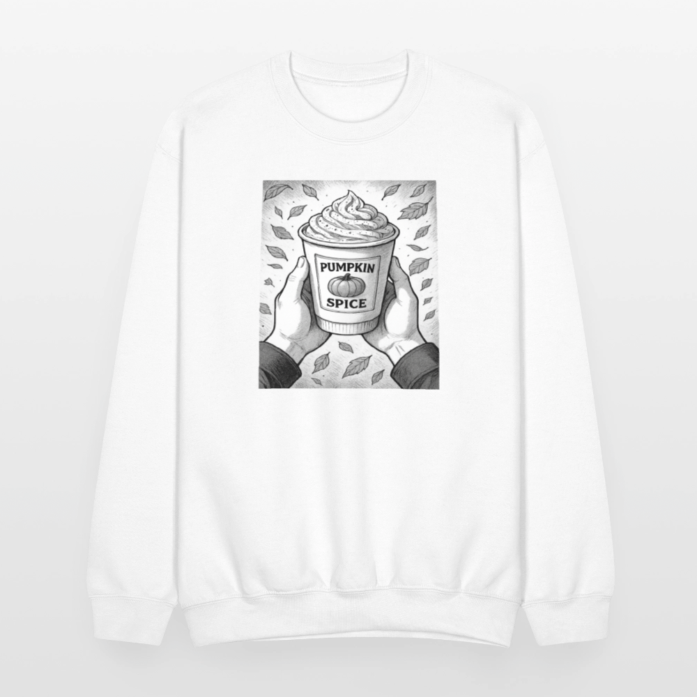 Pumpkin Spice Latte Season Design Crewneck Sweatshirt - white