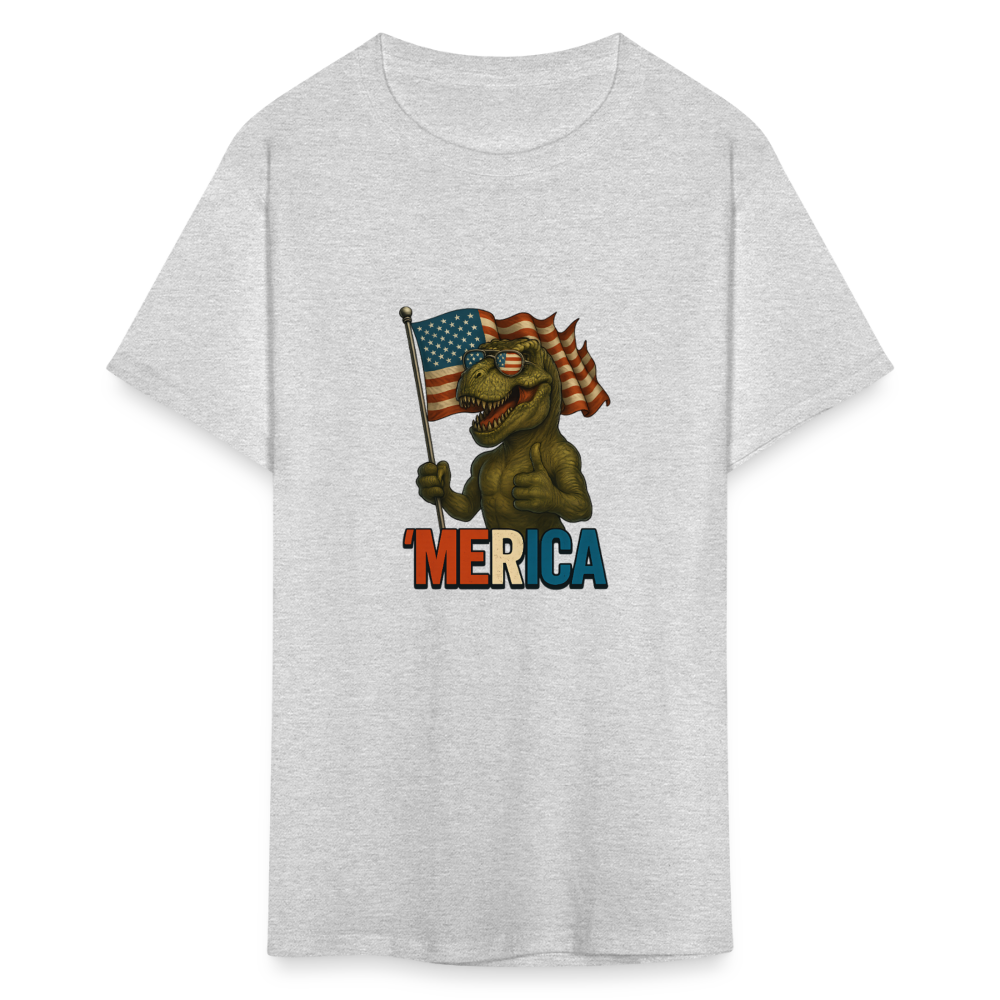 Thumbs Up Merica T Rex 4th of July Funny and Patriotic Unisex Classic T-Shirt - heather gray