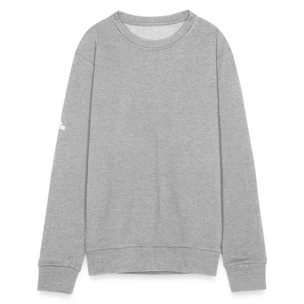 Customizable Adidas Unisex Fleece Crewneck Sweatshirt ADD YOUR OWN PHOTO, IMAGES, DESIGNS, QUOTES AND MORE - heather gray