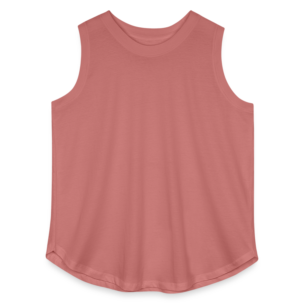 Customizable Women's Curvy Relaxed Tank Top ADD YOUR OWN PHOTO, IMAGES, DESIGNS, QUOTES AND MORE - mauve