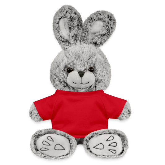 Customizable Rabbit Plushie ADD YOUR OWN PHOTO, IMAGES, DESIGNS, QUOTES AND MORE - red