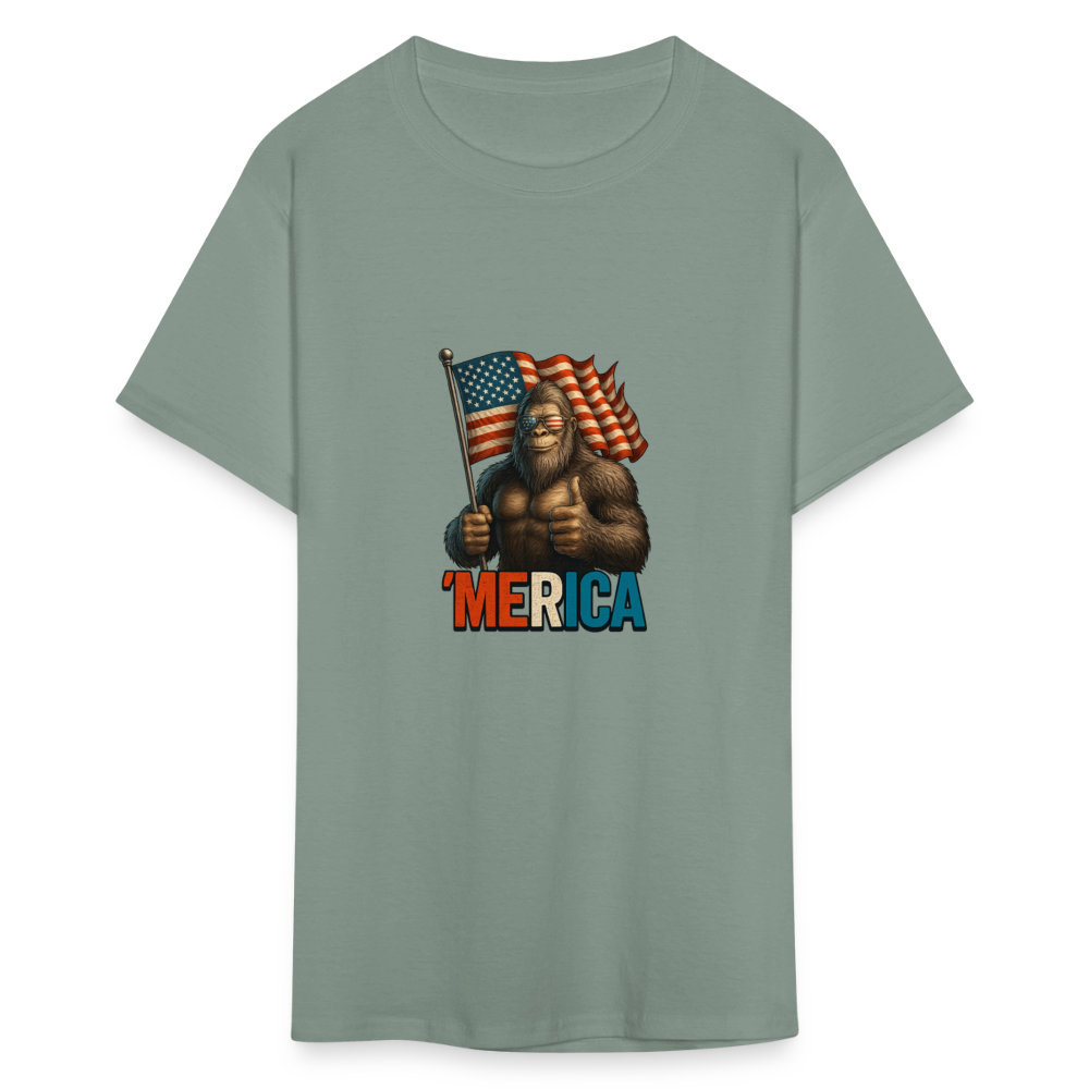 Thumbs Up Merica Big Foot 4th of July Funny and Patriotic Unisex Classic T-Shirt - sage