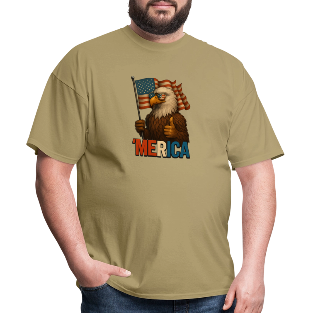 Thumbs Up Merica Eagle 4th of July Funny and Patriotic Unisex Classic T-Shirt - khaki