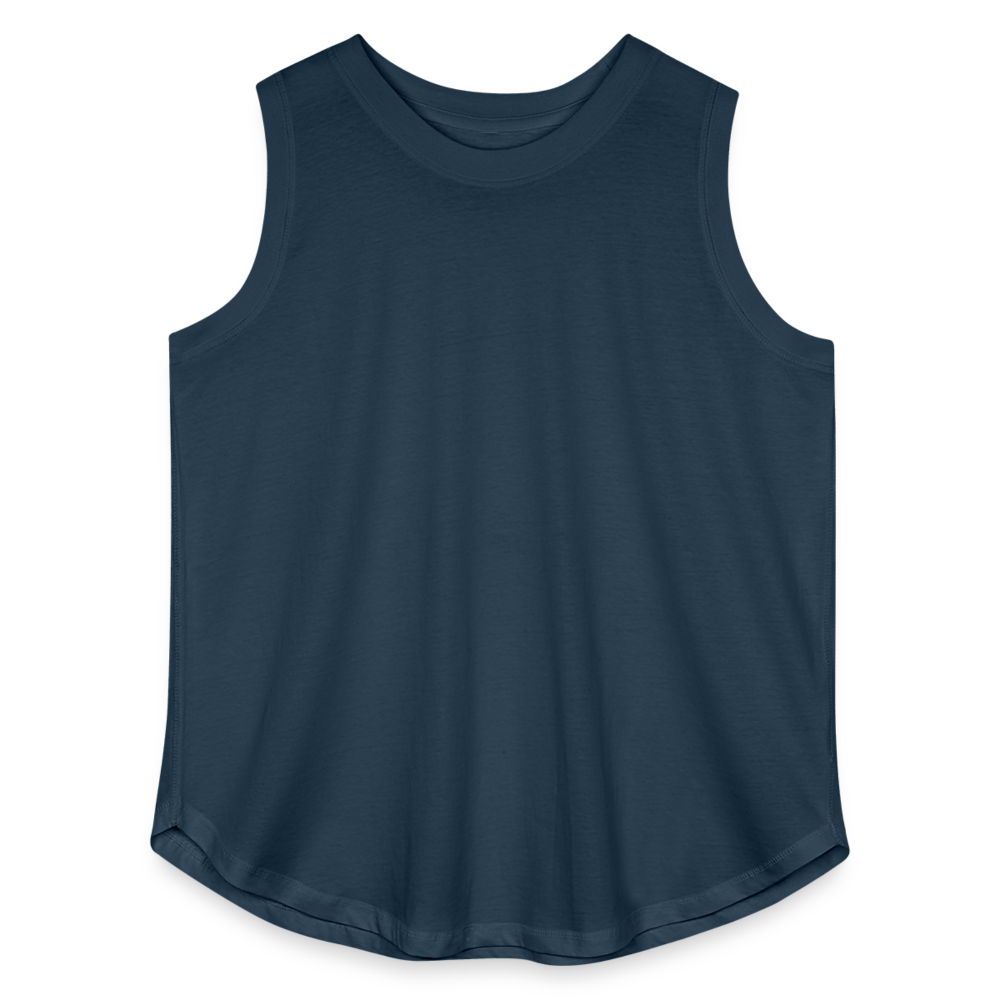 Customizable Women's Curvy Relaxed Tank Top ADD YOUR OWN PHOTO, IMAGES, DESIGNS, QUOTES AND MORE - denim