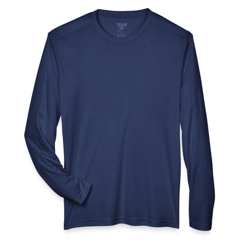 Customizable Men's Zone Performance Long-Sleeve T-Shirt ADD YOUR OWN PHOTO, IMAGES, DESIGNS, QUOTES AND MORE - dark navy