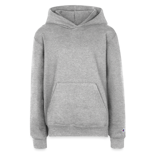 Customizable Champion Youth Hoodie ADD YOUR OWN PHOTO, IMAGES, DESIGNS, QUOTES AND MORE - heather grey