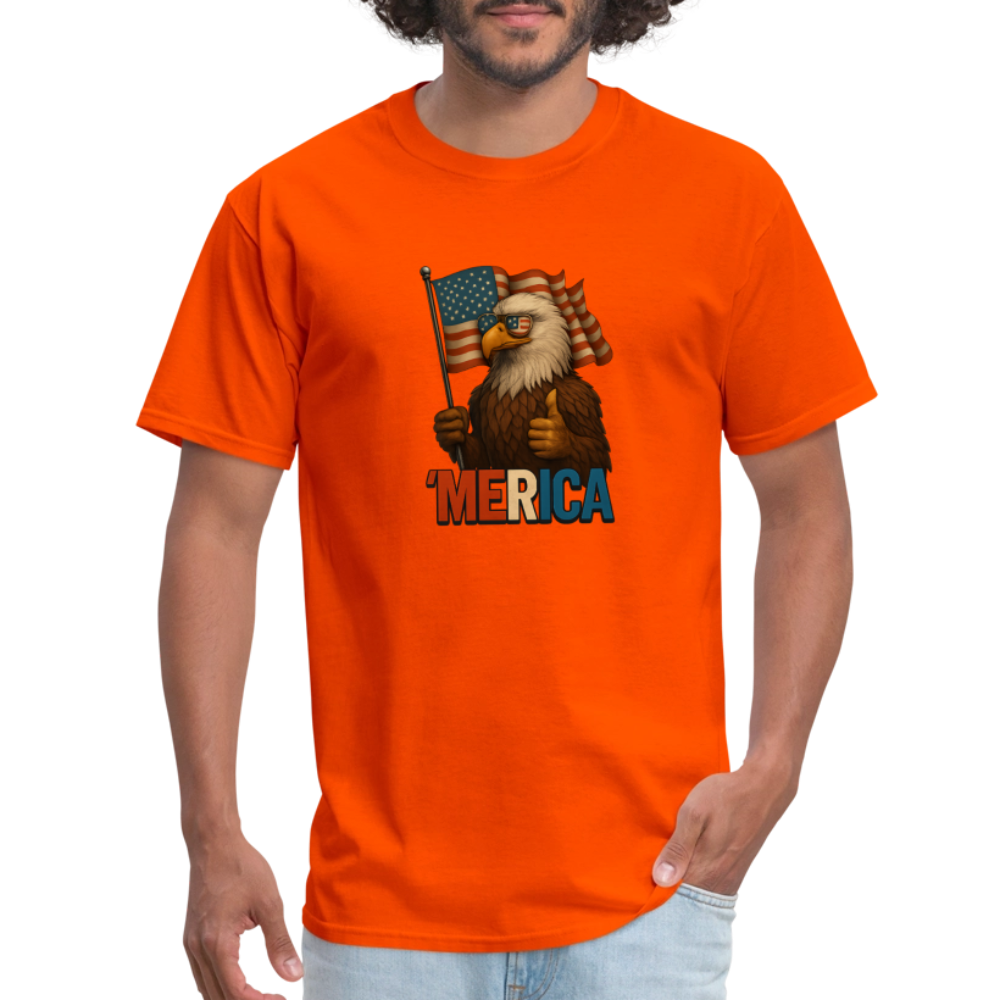 Thumbs Up Merica Eagle 4th of July Funny and Patriotic Unisex Classic T-Shirt - orange