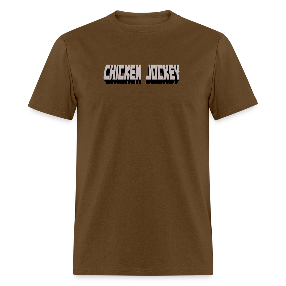 Chicken Jockey Gray Unisex Classic T-Shirt - brown