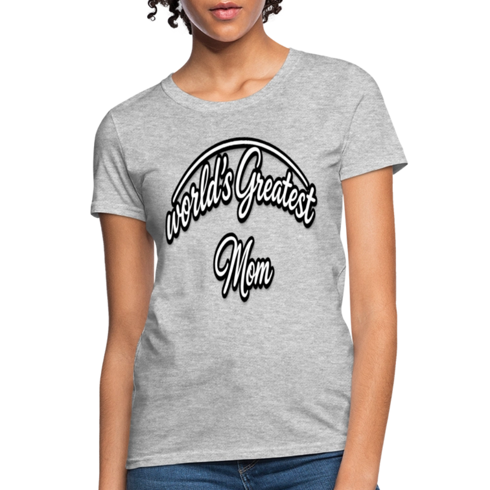 World's Greatest Mom Script Quote Women's T-Shirt - heather gray