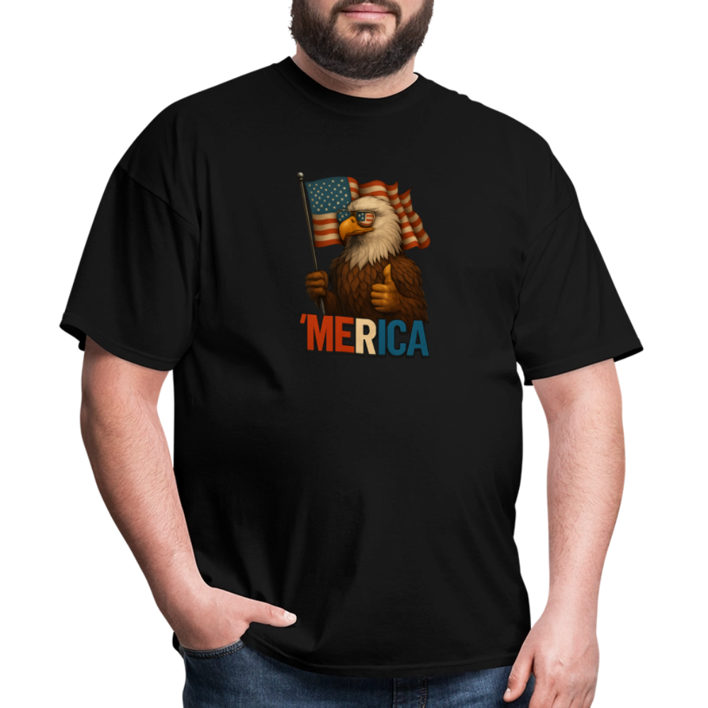 Thumbs Up Merica Eagle 4th of July Funny and Patriotic Unisex Classic T-Shirt - black
