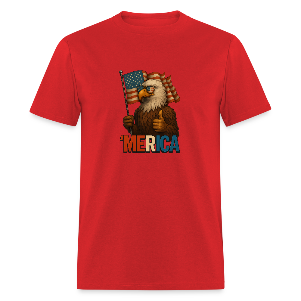 Thumbs Up Merica Eagle 4th of July Funny and Patriotic Unisex Classic T-Shirt - red