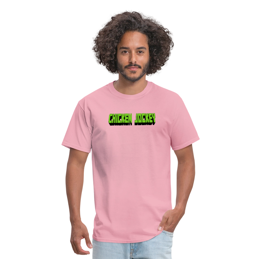 Chicken Jockey Green Unisex Classic T-Shirt - pink